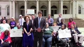 NYC Council Member Ben Kallos and Disability Advocates for Accessible Sidewalks