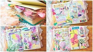 CREATIVE DAILY JOURNAL Flip Through!  How I Journal, Collage and Use My Daily Journal