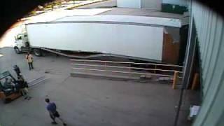 Fork Lift Falls Through Trailer