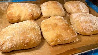 No-knead Ciabatta Bread, Italian bread, Чиабатта #Shorts