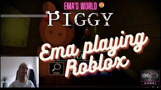 Ema playing Roblox, PIGGY, Weapon fighting