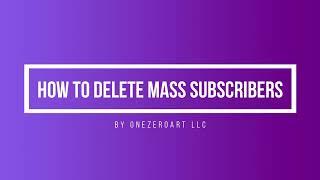 How To Delete Mass Subscribers In Zal Ultra ISP CRM By Onezeroart LLC