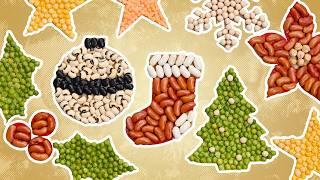 Christmas Bean Art | Christmas Bean Mosaics