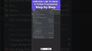 PHYTON PROGRAMMING CONVERT CENTIMETRE TO INCH.