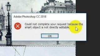 How to fix Photoshop "...smart object is not directly editable" error