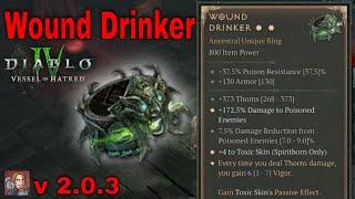 Diablo IV Uniques - Wound Drinker (Ring, Spiritborn)[v2.0.3]