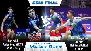 Semi Final | Ayub AZRIYN /TAN Wee Kiong vs Sabar /Reza | Macau Open 2024 Badminton