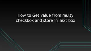 How to get multi selected checkbox values display into text box using jQuery