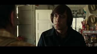 Anton Chigurh escena de la gasolinera | sin lugar para los débiles latino