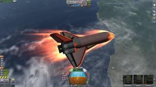 Reentry in a shuttle in KSP