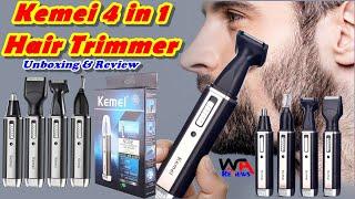 Kemei KM-6630 4 in 1 Hair Trimmer/ Clipper Review & Unboxing