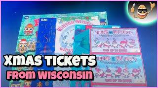 $65 OF XMAS TICKETS FROM WISCONSIN INCLUDING A HUGE $15 TICKET!!