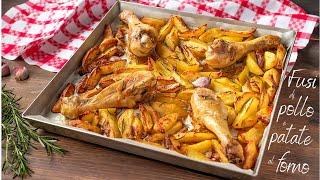 Baked chicken drumsticks with potatoes - easy homemade recipe by Benedetta