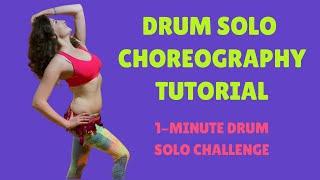 Drum Solo Belly Dance Choreography Tutorial | "Drum Language" Issam Houshan