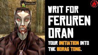 Writ for Feruren Oran - Morag Tong Walkthrough (TES III Morrowind)