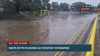 WATCH: Tropical storm 'Kristine' triggers floods in Bicol region, Samar ahead of landfall | ANC