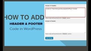 Insert headers and footers code  Wordpress Plugin 2019