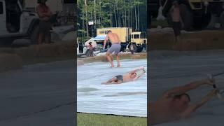 They got cooked on world's most dangerous slip and slide 