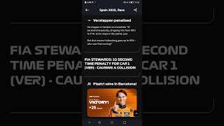 F1 Spain 2025 Max Verstappen 10 Second Penalty Drops To P10