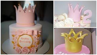 Торт Корона  Корона на торт   Супер просто  Fondant Crown  Корона з мастики для торта