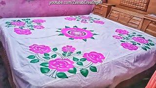 Best Bedsheet Easy Painting Design Handmade By Zainab Creating All