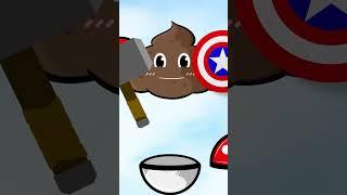 New Avenger Thor - Captain America POO  Pokemon #shorts #funny