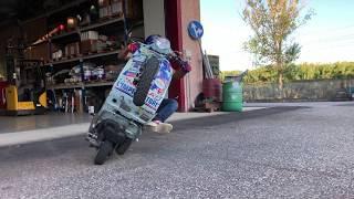 Nicola L'Impennatore _ Training Wheelie Vespa Px