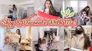 SHOP & DECORATE WITH ME FOR CHRISTMAS + TOUR!