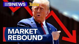 Stock market to rebound after big falls in response to Donald Trump's trade war | 9 News Australia