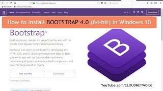 How to Download & Install BOOTSTRAP v4.0.0 (64-bit) in Windows 10 Fall Creator Update