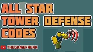 roblox all star tower defense codes