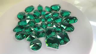 Deluxe Green Zircon Blesk Straz пришивные стразы СВАРО Грин Циркон делюкс стекло Блеск Страз