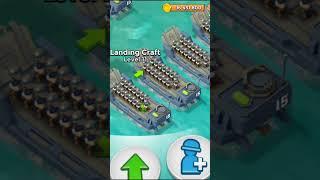 Boom Beach: Landing Craft Levels 1-25 #shorts