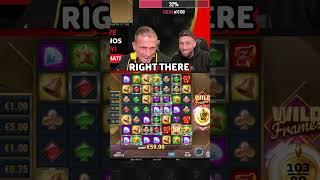 MONSTER WIN ON WILD FRAMES! #shorts #casino #slots #funny #laugh