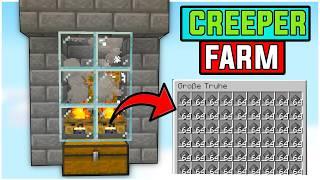 EINFACHE Creeper Farm 1500+ Schießpulver pro Stunde! Minecraft Bedrock und java1.21