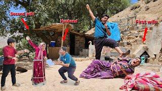Husband disappointment at return second wife and expulsion first wife eblis from house