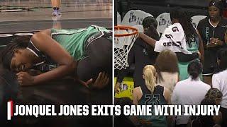 Jonquel Jones re-aggravates ankle after awkward landing in second game back | WNBA on ESPN