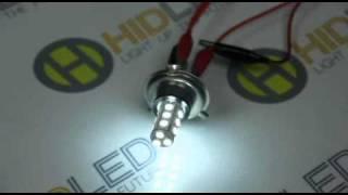 H4 18 SMD LED fog light with high low beams.mov