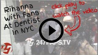 (EXCLUSIVE) Rihanna Stops for fans while Dentist visit in NYC 011519