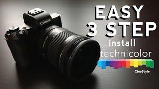 how to install cinestyle on canon m50