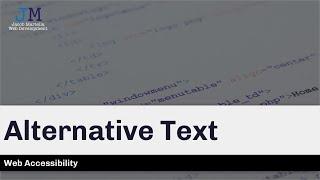 Website Accessibility: Alternative Text
