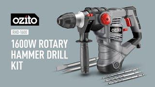 Ozito 1600W Rotary Hammer Drill Kit [RHD-1600]