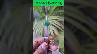 Panna stone with silver ring