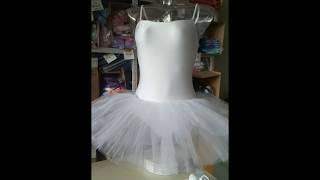 HD1160T White HDW DANCE  Ladies Camisole Leotard with tutu