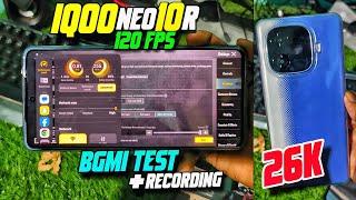 iQOO Neo 10r 120 FPS + Hdr screen recording Bgmi test | IQoo neo 10r Gameplay 3.7 Update HANDCAM