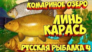 русская рыбалка 4 - Линь Карась озеро Комариное - рр4 фарм Алексей Майоров russian fishing 4