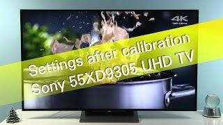 Sony 55DX9305 XD93 TV picture settings after calibration