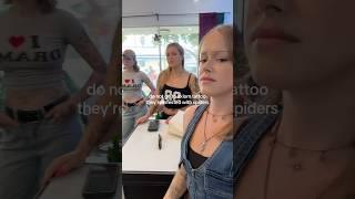 This tattoo shop is infested with spiders ️ #tattoo #tattooshop #tattooartist