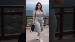 [4K] Sweet Indian Al Lookbook- Serenity that glam girl new video curvy models plus size #shorts