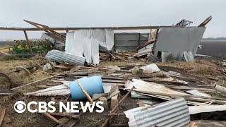 New video shows tornado damage in Texas, Louisiana